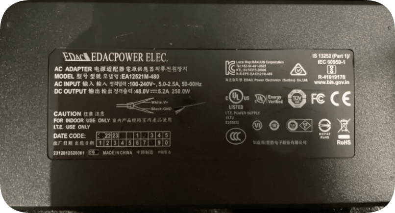 *Brand NEW*Aputure amaran 200x S / 200d S 250W Power Adapter EDAC EA12521M-480 AC Adapter, 48V 5.2A 250W Level *Brand NEW*Aputure amaran 200x S / 200d S 250W Power Adapter EDAC EA12521M-480 AC Adapter, 48V 5.2A 250W Level